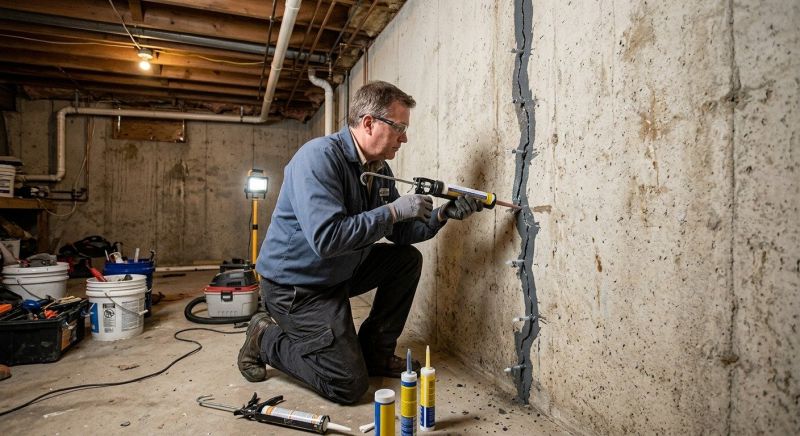 Basement Crack Repair in Larimer County, CO