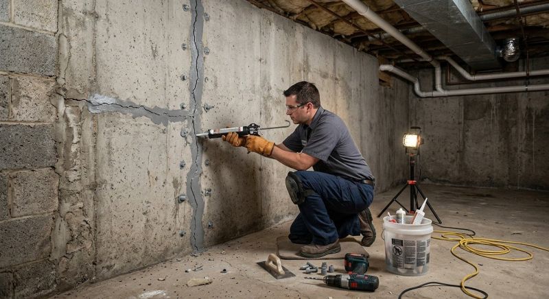 Basement Crack Repair in Larimer County, CO