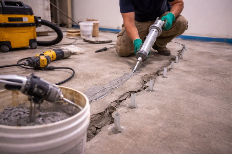 Cracked Basement Floor Repair in Larimer County, CO